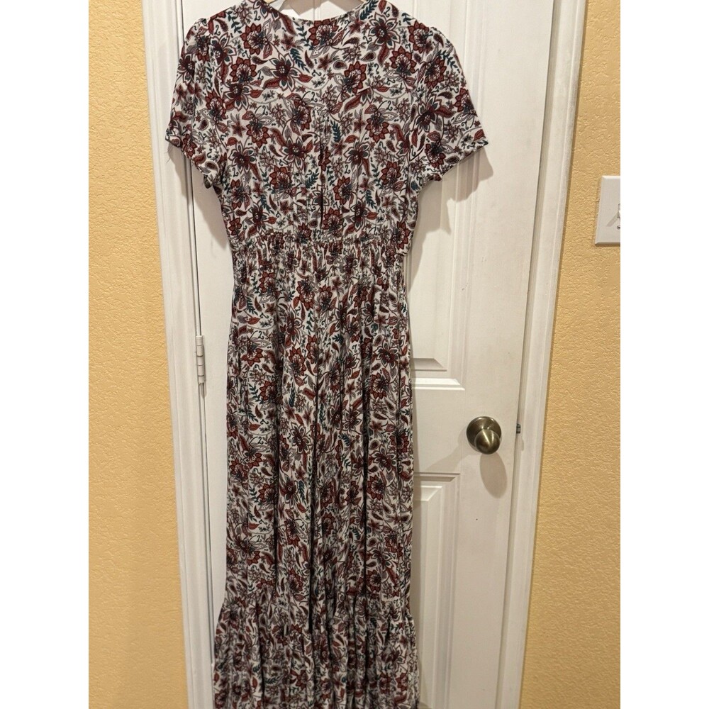 Caroline Morgan Women's Floral Boho Maxi Long Dress SIZE M - Picture 5 of 13